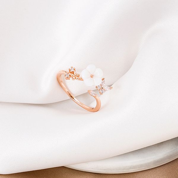 design sense minority shell flower aesthetic temperament leaf zircon micro inlaid light luxury ring, Silver
design sense minority shell flower aesthetic temperament leaf zircon micro inlaid light luxury ring, Silver