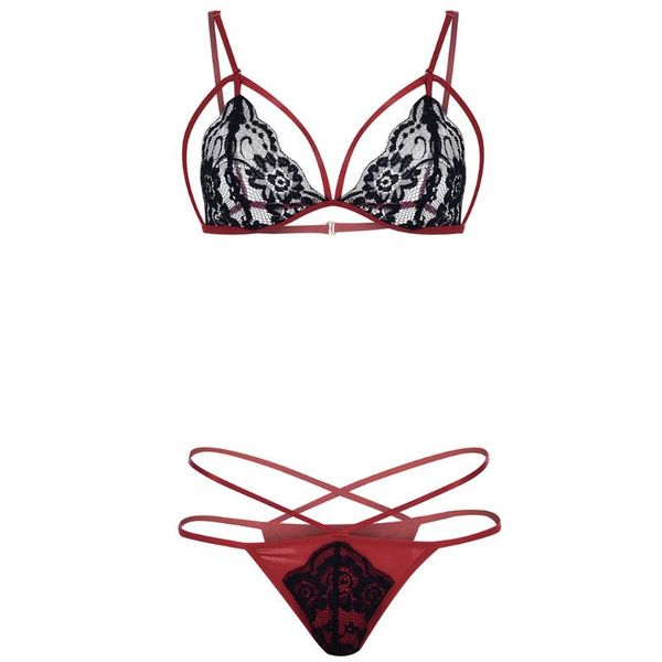 bras sets erotic lingerie women lace transparent thong bra panty sleepwear underwear set perspective two-piece, Red;black
bras sets erotic lingerie women lace transparent thong bra panty sleepwear underwear set perspective two-piece, Red;black