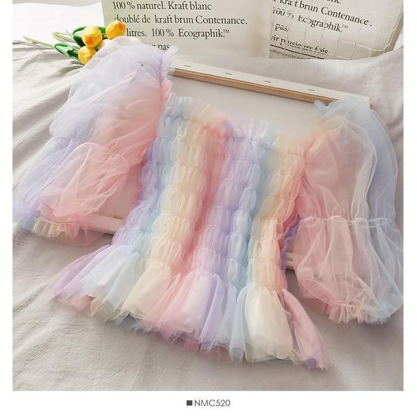 summer polyester sweet women shirts color slash neck puff sleeve mesh pleated slim shirt, White
summer polyester sweet women shirts color slash neck puff sleeve mesh pleated slim shirt, White