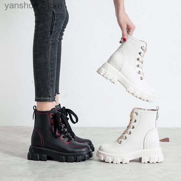 boots plush women's lace up british style versatile short inner heightening shoes thick soled middle tube, Black
boots plush women's lace up british style versatile short inner heightening shoes thick soled middle tube, Black