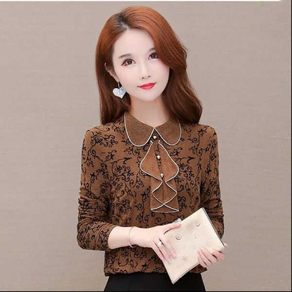 women blouses womens spring autumn style shirt rivet bead peter pan collar long sleeve ruffles elegant dd9032, White
women blouses womens spring autumn style shirt rivet bead peter pan collar long sleeve ruffles elegant dd9032, White