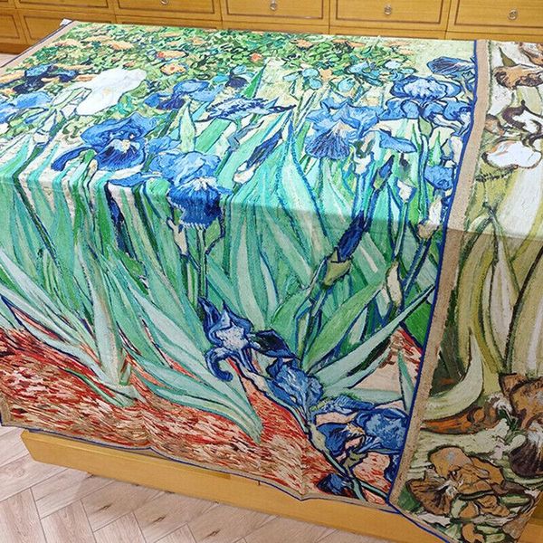 scarves 50% cashmere silk scarf women vintage double-sided oil painting flower shawl stole blanket kerchief headscarf 135*135cm, Blue;gray
scarves 50% cashmere silk scarf women vintage double-sided oil painting flower shawl stole blanket kerchief headscarf 135*135cm, Blue;gray