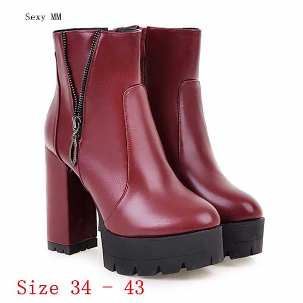 boots spring autumn winter platform high heel ankle women short ladies shoes botas botte femme plus size 34-40.41.42.43, Black
boots spring autumn winter platform high heel ankle women short ladies shoes botas botte femme plus size 34-40.41.42.43, Black