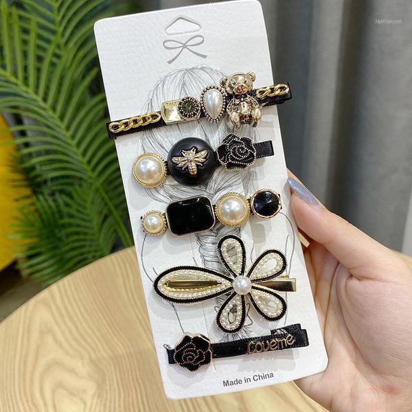 the retro bear 5 piece suit hairpin boutique fashion pearl duckbill clip back head little bee word hair accessories1
the retro bear 5 piece suit hairpin boutique fashion pearl duckbill clip back head little bee word hair accessories1