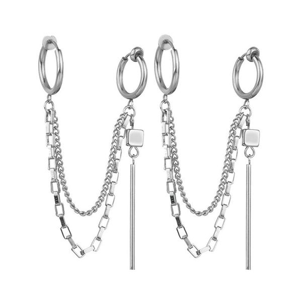 hoop & huggie 2021 style double tassel earrings for women hip hop jewelry fashion elegant stainless steel eardrop men, Golden;silver
hoop & huggie 2021 style double tassel earrings for women hip hop jewelry fashion elegant stainless steel eardrop men, Golden;silver