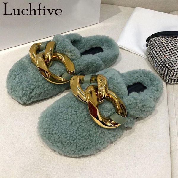 slippers brand designer shoes for women wool round toe metal chain mules casual slip on black white femininos
slippers brand designer shoes for women wool round toe metal chain mules casual slip on black white femininos