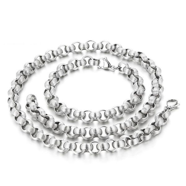 chains 5mm curb cuban link necklace set men women personality round box chain basic punk stainless steel jewelry tone thick vintage, Silver
chains 5mm curb cuban link necklace set men women personality round box chain basic punk stainless steel jewelry tone thick vintage, Silver