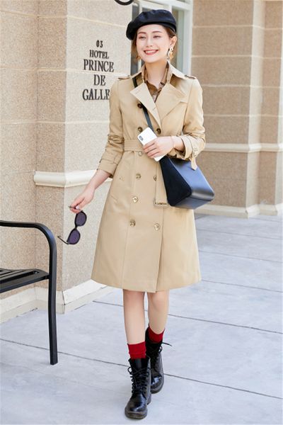 women's trench coats long classic windbreaker waterproof british high-end english style autumn winter gabadian solid color size coat s8, Tan;black
women's trench coats long classic windbreaker waterproof british high-end english style autumn winter gabadian solid color size coat s8, Tan;black