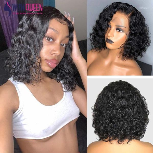short water wave wig 180 density bob lace front human hair wigs pre plucked wowqueen brazilian wigs1, Black;brown
short water wave wig 180 density bob lace front human hair wigs pre plucked wowqueen brazilian wigs1, Black;brown