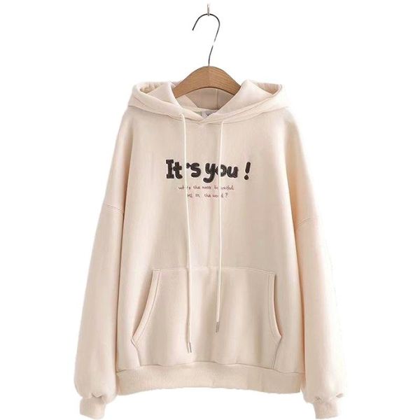 women's hoodies & sweatshirts harajuku pullovers letter embroidery hooded women 2021 winter loose plus velvet thick casual fleece 20118, Black
women's hoodies & sweatshirts harajuku pullovers letter embroidery hooded women 2021 winter loose plus velvet thick casual fleece 20118, Black