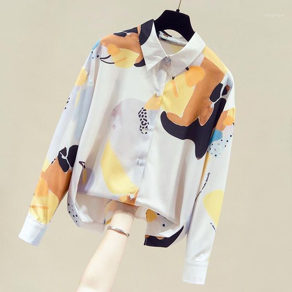 long sleeve print chiffon blouse shirt women blusas mujer de moda 2021 turn down collar office blusa d762 women's blouses & shirts, White
long sleeve print chiffon blouse shirt women blusas mujer de moda 2021 turn down collar office blusa d762 women's blouses & shirts, White