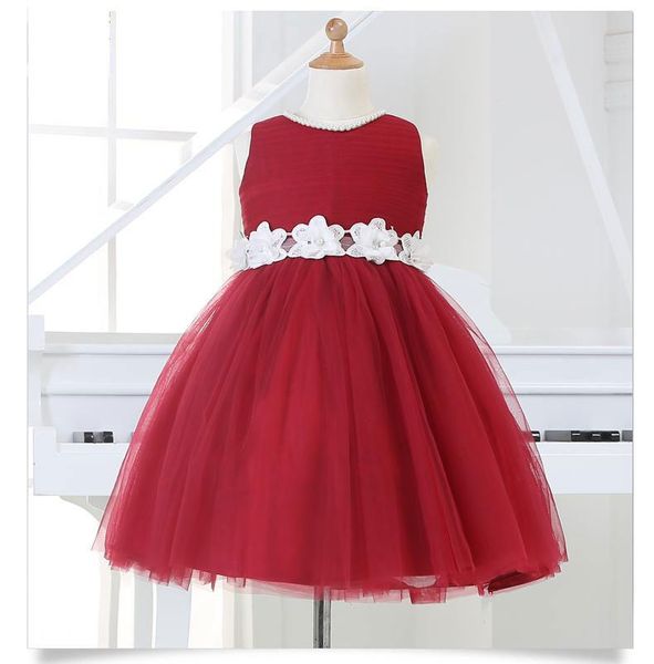 girl's dresses born baby red princess party birthday white appliques belt wedding dress for christmas with pearl 9-24m, Red;yellow
girl's dresses born baby red princess party birthday white appliques belt wedding dress for christmas with pearl 9-24m, Red;yellow