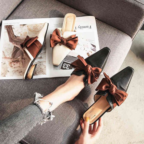elegant women mul summer pointed-toe slippers female fashion butterfly-knot low heel ladi office sho pumps, Black
elegant women mul summer pointed-toe slippers female fashion butterfly-knot low heel ladi office sho pumps, Black