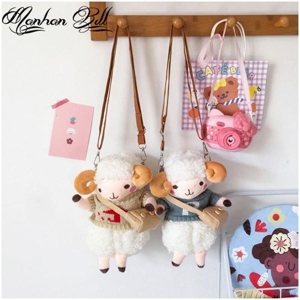 cute sweater small wool velvet bag personality girl heart doll shoulder messenger 31391 bags