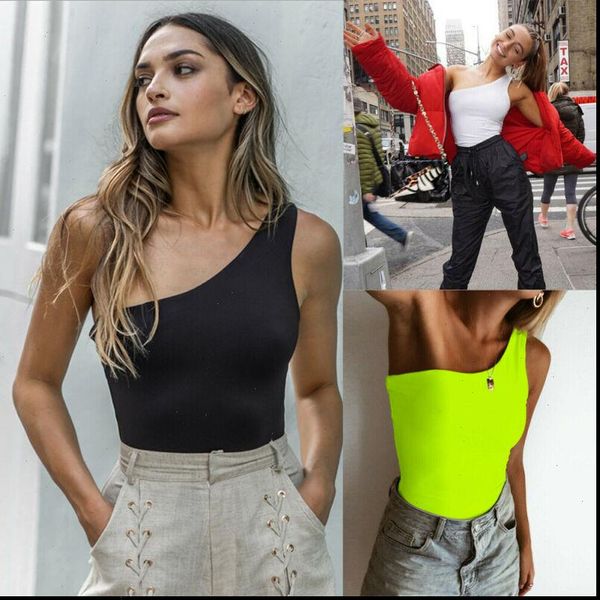 one shoulder sleeveless bodycon womens jumpsuits bodysuit leotard playsuit shirts solid casual summer top, Black;white
one shoulder sleeveless bodycon womens jumpsuits bodysuit leotard playsuit shirts solid casual summer top, Black;white