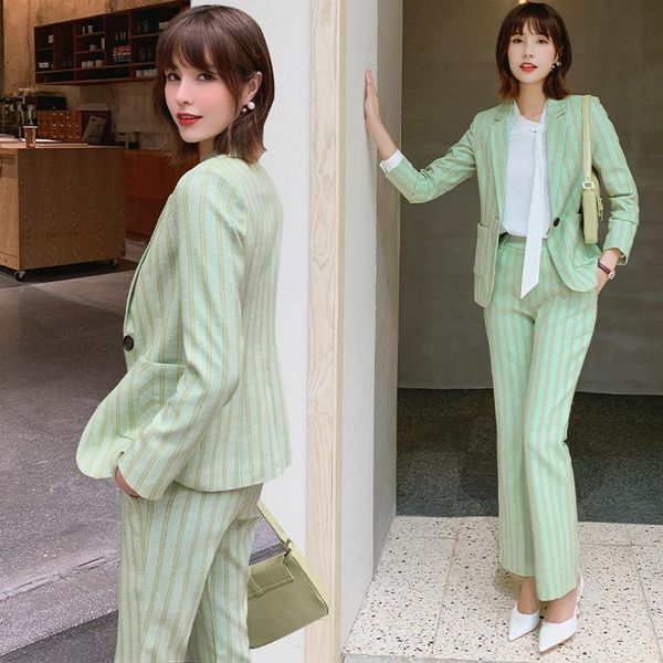striped suits women work clothes pant formal jacket for set 2 pieces blazer women's two piece pants, White
striped suits women work clothes pant formal jacket for set 2 pieces blazer women's two piece pants, White