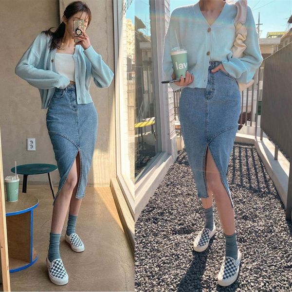 skirts korean fashion women denim skirt 2021 spring summer high back pockets wrap hip split blue lady, Black
skirts korean fashion women denim skirt 2021 spring summer high back pockets wrap hip split blue lady, Black