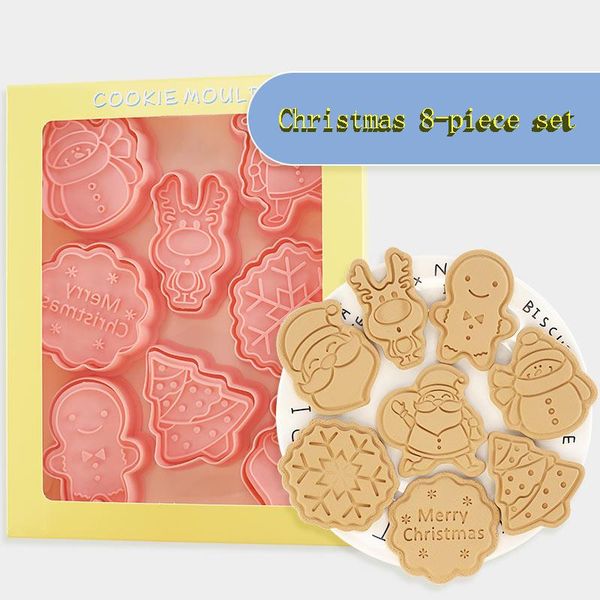 baking moulds 8 stks/set diy kerst cartoon koekje schimmel cookie cutter 3d koekjes mal abs plastic bakvorm decorating gereedschap
baking moulds 8 stks/set diy kerst cartoon koekje schimmel cookie cutter 3d koekjes mal abs plastic bakvorm decorating gereedschap