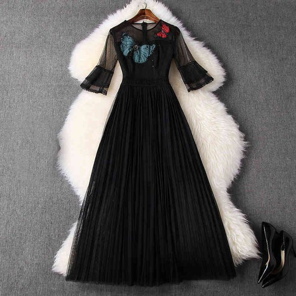 casual dresses spring summer black 1/2 sleeve round neck tulle butterfly embroidery pleated mid-calf dress & fashion lm0914t10655 b1o2, Black;gray
casual dresses spring summer black 1/2 sleeve round neck tulle butterfly embroidery pleated mid-calf dress & fashion lm0914t10655 b1o2, Black;gray