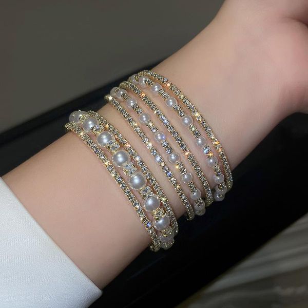 bangle fashion geometric multilayer rhinestones bracelet & bangles for women pearl cuff bracelets weddings jewelry accessories gifts, Black
bangle fashion geometric multilayer rhinestones bracelet & bangles for women pearl cuff bracelets weddings jewelry accessories gifts, Black
