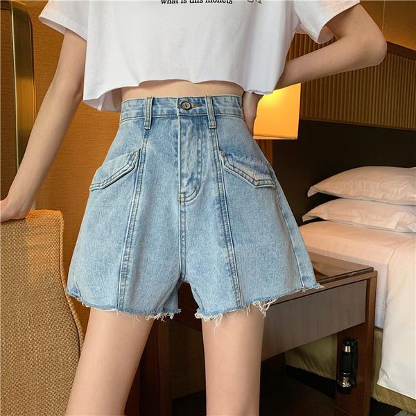 women's jeans summer 2021 casual double pocket design loose slim high waist a-character wide leg pants denim shorts fashion, Blue
women's jeans summer 2021 casual double pocket design loose slim high waist a-character wide leg pants denim shorts fashion, Blue