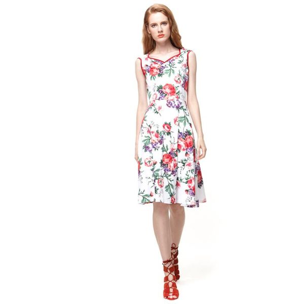 casual dresses lady summer 1950s floral print party club woman dress sleeveless womens fashion 2021 elegant vintage, Black;gray
casual dresses lady summer 1950s floral print party club woman dress sleeveless womens fashion 2021 elegant vintage, Black;gray