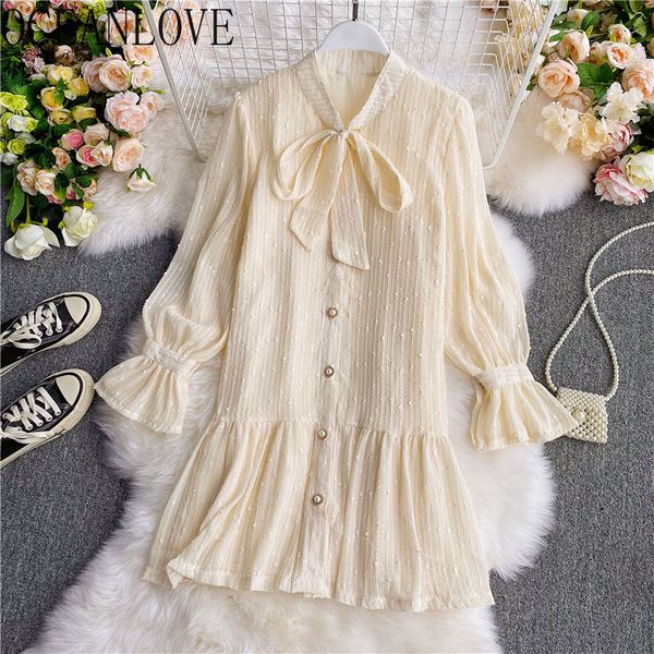 elegant woman dress bandage bow evevning party dresses solid ruffles korean spring vestidos loose 19423 210415, Black;gray
elegant woman dress bandage bow evevning party dresses solid ruffles korean spring vestidos loose 19423 210415, Black;gray
