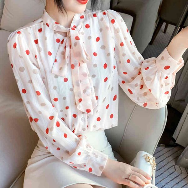 sweaters vintage blouses dot fashion lace-up bow shirts women's printed chiffon blouse female single-breasted casual, White;black
sweaters vintage blouses dot fashion lace-up bow shirts women's printed chiffon blouse female single-breasted casual, White;black