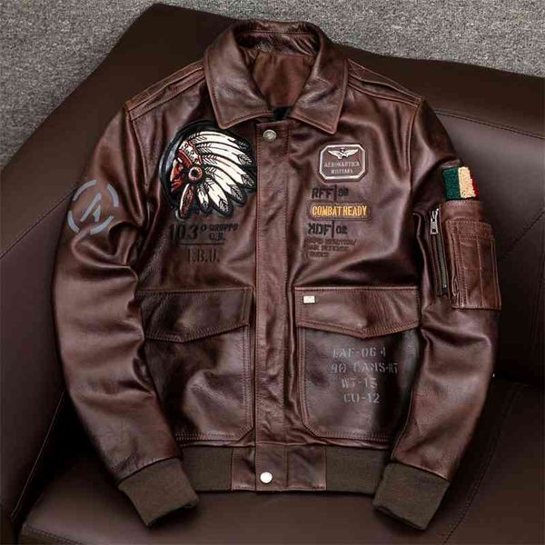2021 chestnut indian bomber fighter genuine leather jacket 100% real cowhide motorcycle biker coat pilot clothing, Black;brown
2021 chestnut indian bomber fighter genuine leather jacket 100% real cowhide motorcycle biker coat pilot clothing, Black;brown