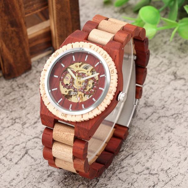 wristwatches wooden bangle automatic mechanical men's wrist watch folding clasp self winding wood male watches natural luxury man timep, Slivery;brown
wristwatches wooden bangle automatic mechanical men's wrist watch folding clasp self winding wood male watches natural luxury man timep, Slivery;brown