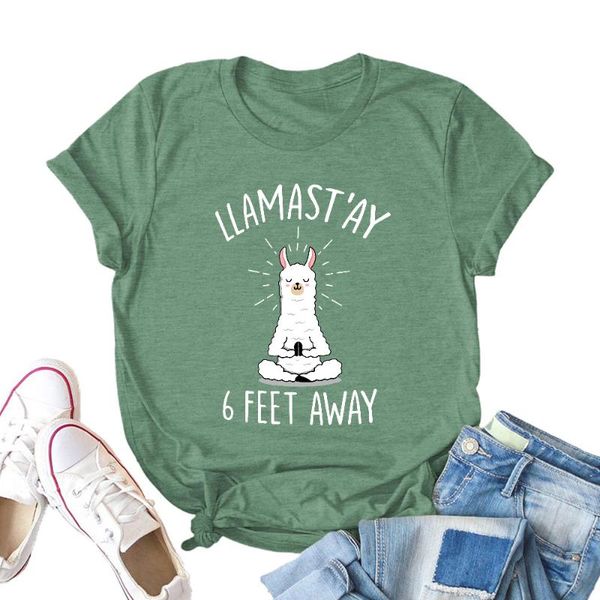 women loose funny llama graphic tee cartoon letter print tshirt harajuku short sleeve basic shirt female kawaii clothes women's t-shirt, White
women loose funny llama graphic tee cartoon letter print tshirt harajuku short sleeve basic shirt female kawaii clothes women's t-shirt, White
