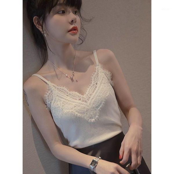 spring and summer suspender vest for women to wear korean white lace sleeveless with v-neck undercoat camisoles & tanks, Black;white
spring and summer suspender vest for women to wear korean white lace sleeveless with v-neck undercoat camisoles & tanks, Black;white