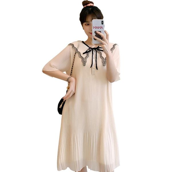 maternity dresses 019# clothes summer short sleeves pleated dress chiffon loose stylish pregnant women pregnancy, White
maternity dresses 019# clothes summer short sleeves pleated dress chiffon loose stylish pregnant women pregnancy, White