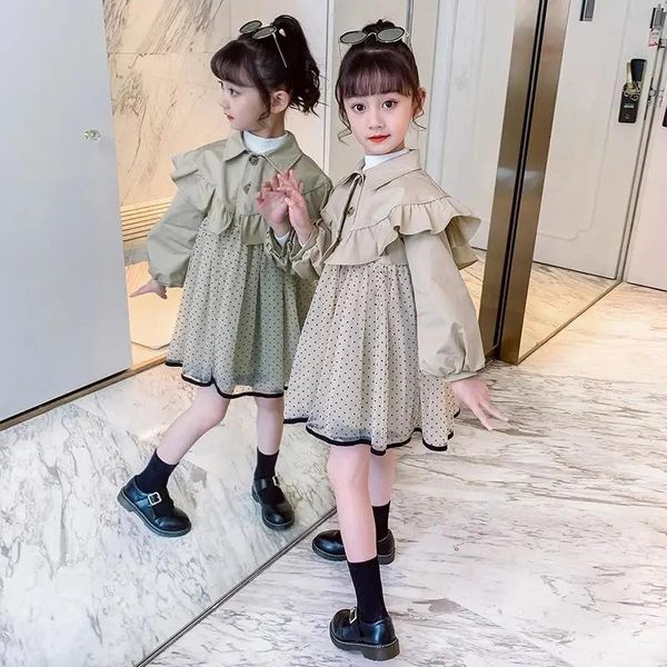 coat baby girls' trench children's wear 2021 autumn princess windbreaker kids medium long mesh skirt jackets for girls 3-12, Blue;gray
coat baby girls' trench children's wear 2021 autumn princess windbreaker kids medium long mesh skirt jackets for girls 3-12, Blue;gray