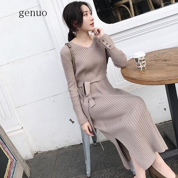 casual dresses long sleeve fall dress 2021 v neck knitted sweater large size robe femme causal women for autumn, Black;gray
casual dresses long sleeve fall dress 2021 v neck knitted sweater large size robe femme causal women for autumn, Black;gray