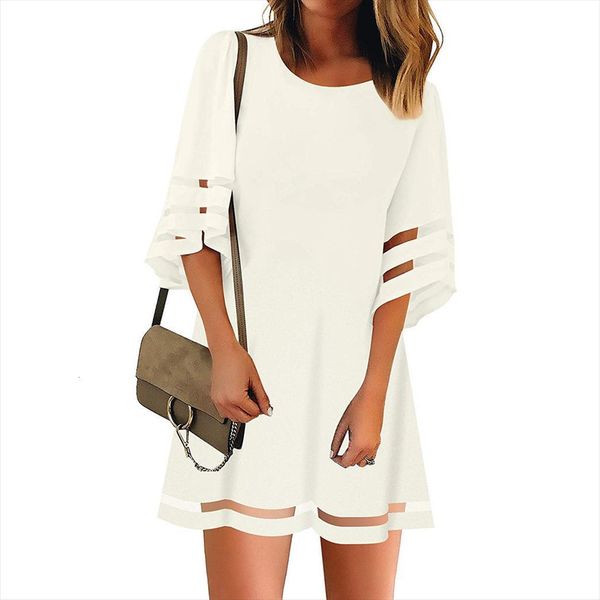 mesh o neck panel blouse womens dresses bell sleeve loose shirt dress vestido de mujer summer sukienka damska, Black;gray
mesh o neck panel blouse womens dresses bell sleeve loose shirt dress vestido de mujer summer sukienka damska, Black;gray