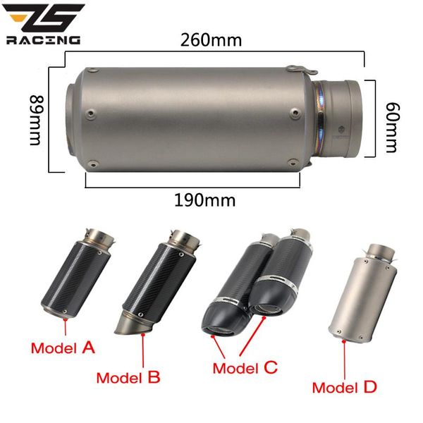 motorcycle exhaust system zs racing 38-60mm universal short muffler tip pip silp on for cb600 fz400 aerox
motorcycle exhaust system zs racing 38-60mm universal short muffler tip pip silp on for cb600 fz400 aerox