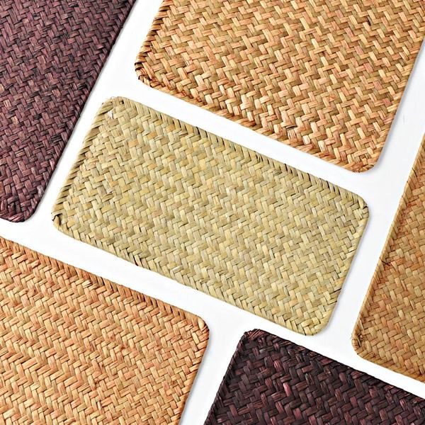 table runner placemats 4pcs/set hand-woven rectangular seaweed placemat dining mat
table runner placemats 4pcs/set hand-woven rectangular seaweed placemat dining mat