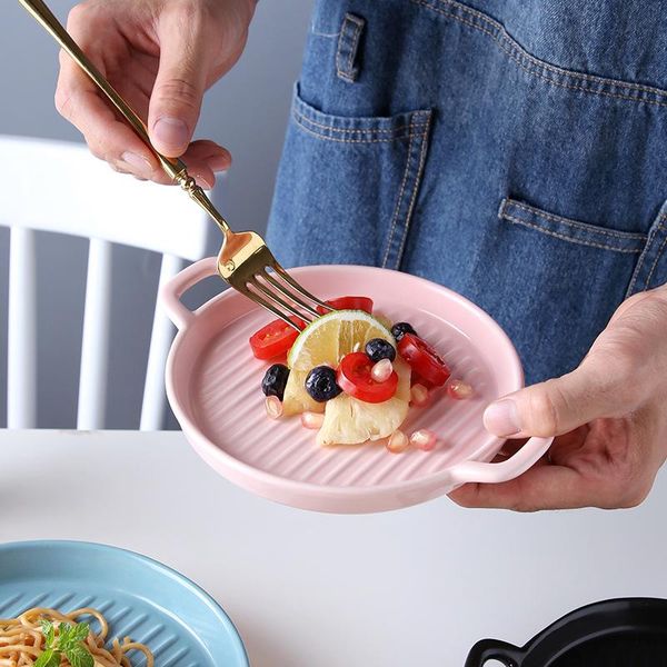 dishes & plates nordic solid double ears ceramic plate anti-skid matte glazed porcelain dinner heat resistant steak dessert baking dish
dishes & plates nordic solid double ears ceramic plate anti-skid matte glazed porcelain dinner heat resistant steak dessert baking dish
