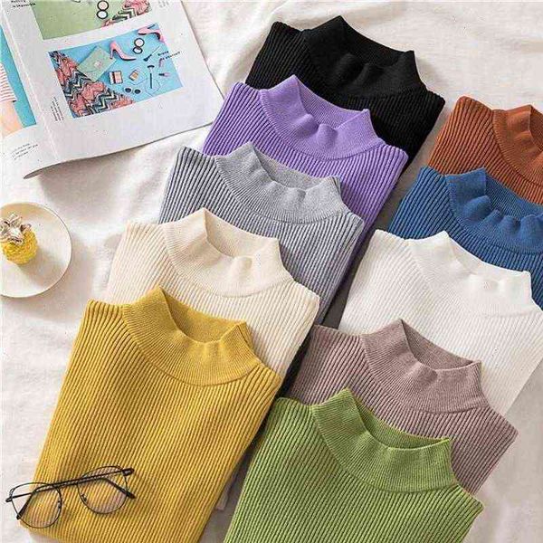 Womens Sweaters Fall Winter Woman Half High Collar Solid Color Long Sleeve Basic Pullover Bottoming Sweater Korean Women Clothing, White;black
Womens Sweaters Fall Winter Woman Half High Collar Solid Color Long Sleeve Basic Pullover Bottoming Sweater Korean Women Clothing, White;black