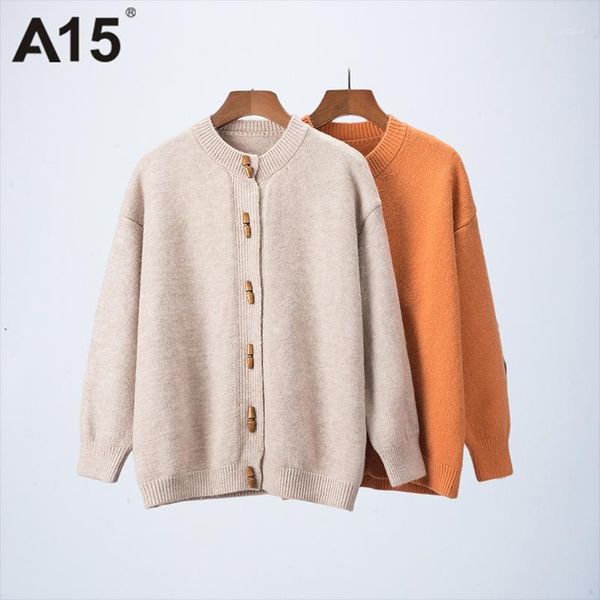 women's knits & tees a15 korean vintage sweater women solid color long-sleeved knitted cardigan wooden button autumn coat sweters for, White
women's knits & tees a15 korean vintage sweater women solid color long-sleeved knitted cardigan wooden button autumn coat sweters for, White