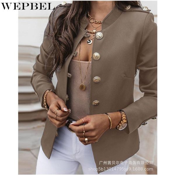 women's jackets wepbel elegant autumn coat short jacket ladies casual fashion long sleeve stand collar single breasted straight outwear, Black;brown
women's jackets wepbel elegant autumn coat short jacket ladies casual fashion long sleeve stand collar single breasted straight outwear, Black;brown