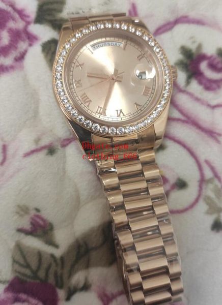 mens watches 40mm 228345 228348 sapphire glass 18k rose gold diamond bezel roman dial automatic stainless steel bracelet fashion men watch o, Slivery;brown
mens watches 40mm 228345 228348 sapphire glass 18k rose gold diamond bezel roman dial automatic stainless steel bracelet fashion men watch o, Slivery;brown
