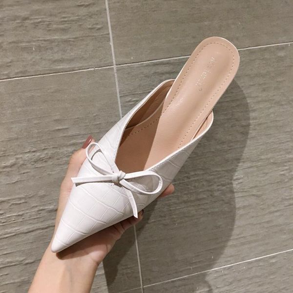 dress shoes mules in women's slippers lazy mullerspring/autumn butterfly-knot high heels pointed toe zapatos de mujer 5cm, Black
dress shoes mules in women's slippers lazy mullerspring/autumn butterfly-knot high heels pointed toe zapatos de mujer 5cm, Black