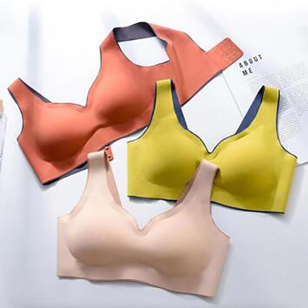 blankets bra for women seamless latex push up bralette with gather pad brassiere blanket wireless female intimate comfortable