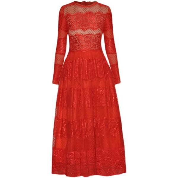 casual dresses designer 2021 autumn women's fashion party nightclub vintage elegant chic gentlewoman red lace dress, Black;gray
casual dresses designer 2021 autumn women's fashion party nightclub vintage elegant chic gentlewoman red lace dress, Black;gray
