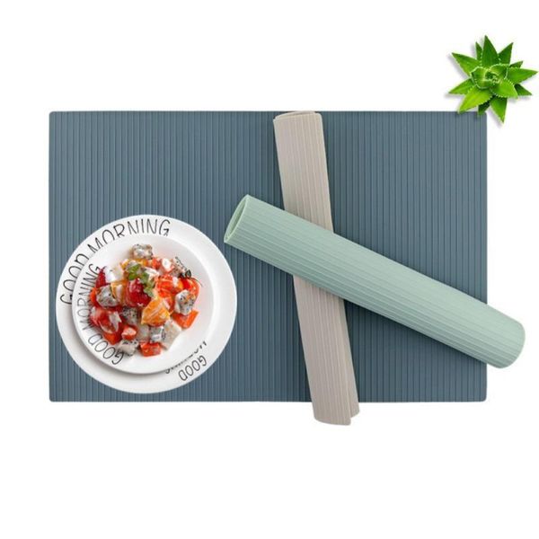 mats & pads striped draining placemat thickened silicone pad heat insulation high temperature resistant non-slip table mat 45x30cm
mats & pads striped draining placemat thickened silicone pad heat insulation high temperature resistant non-slip table mat 45x30cm