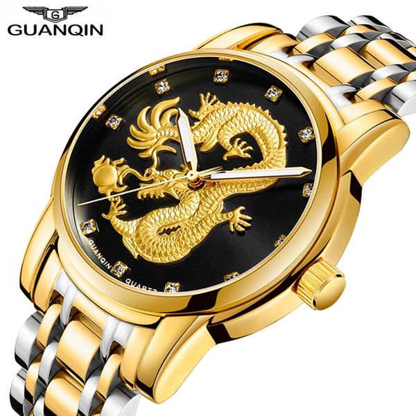 wristwatches relogio masculino genuine guanqin mens watches gold dragon sculpture quartz watch men full steel wristwatch, Slivery;brown
wristwatches relogio masculino genuine guanqin mens watches gold dragon sculpture quartz watch men full steel wristwatch, Slivery;brown