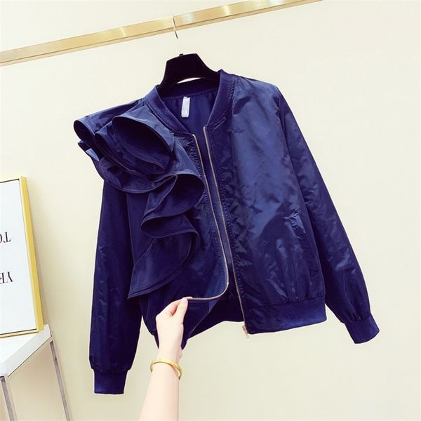 luxury design autumn women's harajuku ruffles shoulder zipper jacket coat jackets students basic coats outfit a3626 210519, Black;brown
luxury design autumn women's harajuku ruffles shoulder zipper jacket coat jackets students basic coats outfit a3626 210519, Black;brown