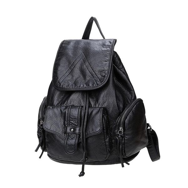 backpack women's bag tide shoulder casual college style washed leather pumping black female unisex
backpack women's bag tide shoulder casual college style washed leather pumping black female unisex